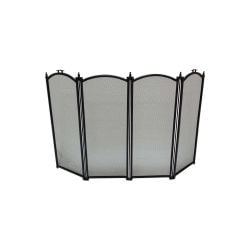 Embers Firescreen 4 Fold Black