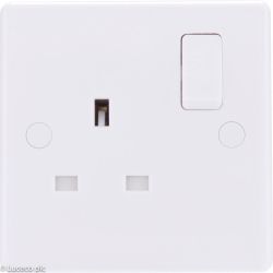 BG White Moulded Socket - 13A 1 Gang Double Pole