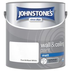 Johnstone's Ceiling Paint Brilliant White 2.5ltr