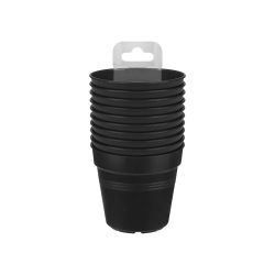 Green Basics Growpot Living Black 10 Pack 7.5cm
