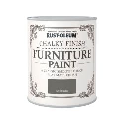 Rust-Oleum Chalky Finish Furniture Paint Anthracite 750ml