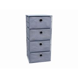 Grey Wire Cabinet With 4 Drawers