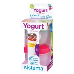 Sistema Set of Two Yogurt Containers To Go