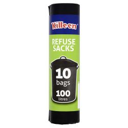 Killeen Black Refuse Bags 10 Pack.