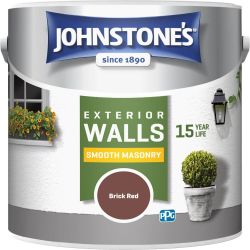 Johnstone's  Smooth Masonry Brick Red 2.5ltr
