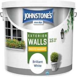 Johnstone's Smooth Masonry Brilliant White 10ltr