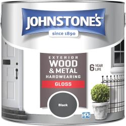 Johnstone's  Exterior Gloss Black 2.5ltr