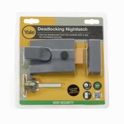 Yale P89 Deadlocking Nightlatch with Brass Cylinder