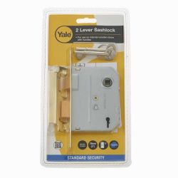 Yale 2 Lever Internal 3in Sash Lock - Brass
