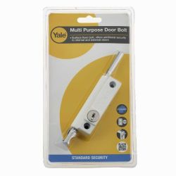 Yale Door Pushbolt White P124