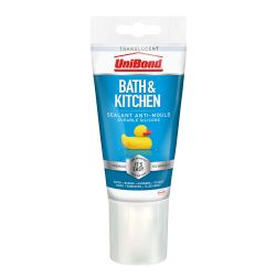 UniBond Anti Mould Kitchen & Bathroom Sealant - Translucent Tube 147g
