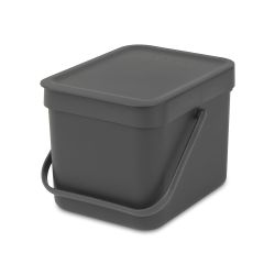Brabantia Sort & Go 6L Food Waste Caddy - Grey