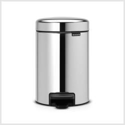 Brabantia Pedal Bin newIcon, 3 litre, Brilliant Steel