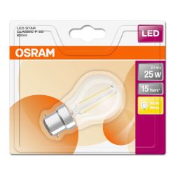 Osram 2.8w B22 LED Golf Ball Filament Bulb