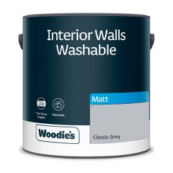 Woodie's Washable Matt Classic Grey 2.5Ltr