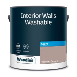 Woodie's Washable Matt Hazelnut Crunch 2.5Ltr