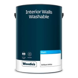 Woodie's Washable Matt Pure Brilliant White 5Ltr