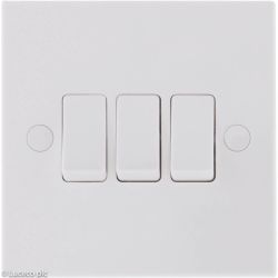 BG Triple 10A Light Switch