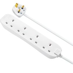 Masterplug Four Socket 2 Metre Extension Lead