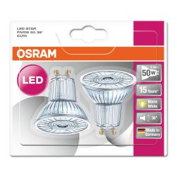 Osram 4.3W (50W) Gu10 Led Glass  2 Pack