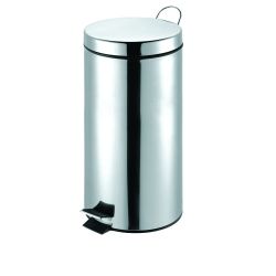 30L S/S Round Pedal Bin
