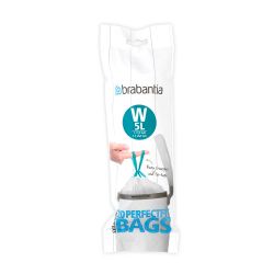 Brabantia Perfectfit bin liners, code W, 5l, 20 bags