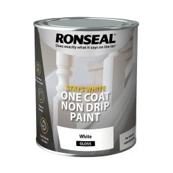 Ronseal Stays White One Coat Trim Paint Gloss 2.5L