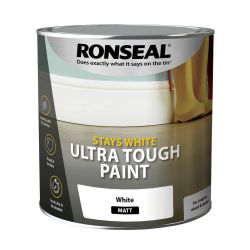 Ronseal Stays White Ultra Tough Trim Paint Matt 2.5L