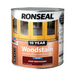 Ronseal 10 Year Woodstain Deep Mahogany 750Ml
