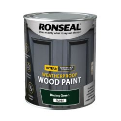 Ronseal 10 Year Weatherproof Paint Racing Green Gloss 750Ml