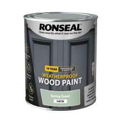 Ronseal 10 Year Weatherproof Paint Spring Green Satin 750Ml