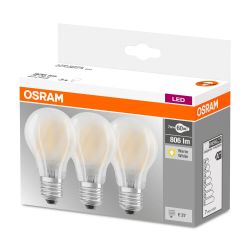 Osram 7w E27 LED GLS Frosted Filament Bulb - 3 Pack