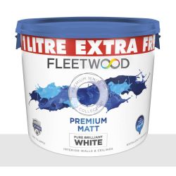 Fleetwood 9  Litre + 1  Litre Extra Free Premium Matt White
