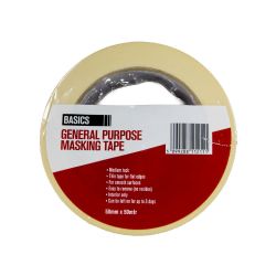 Basics 50mm x 50m General Purpose Masking Tape