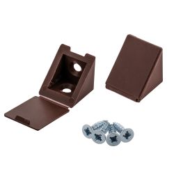 Suki Corner Connector 35X25X25X25 Mm Plastic Brown