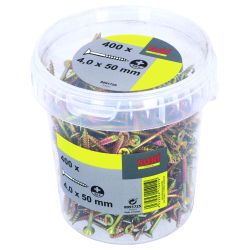Suki Chipboard Screw-Bucket,400Pcs 4,0X50Mm