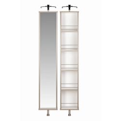 Linate Swivel Shelf & Mirror Unit White