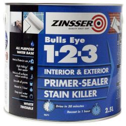 Zinsser Bulls Eye 1-2-3 Primer Sealer 2.5Ltr