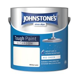 Johnstone's Bathroom Paint White Lace 2.5 Litre