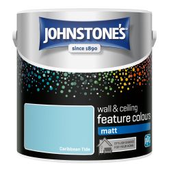 Johnstone's Feature Wall Matt Caribbean Tide 2.5 Litre