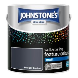 Johnstone's Feature Wall Matt Midnight Sapphire 2.5 Litre