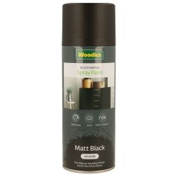 Woodies 400ml Matt Black Spray