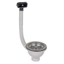Pro Plumb 3«Ë Basket Strainer Sink Waste With Rect. O/Flow