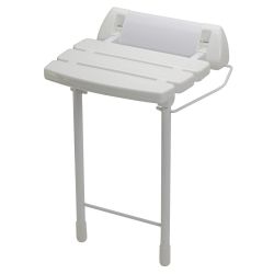 Pro Plumb White Folding Shower Seat With Legs