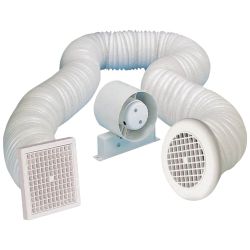 Pro Plumb In Line Shower Fan Kit 100Mm - Timer