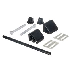 Pro Plumb Repl. Plastic Bar Toilet Seat Hinge Set - Black