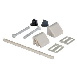 Pro Plumb Repl. Plastic Bar Toilet Seat Hinge Set - White