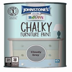 Johnstone's Revive Chalky Furniture Paint Cloudy Grey 0.75L