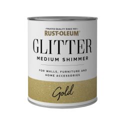 Rust-Oleum Medium Shimmer Glitter Paint Gold 750ml