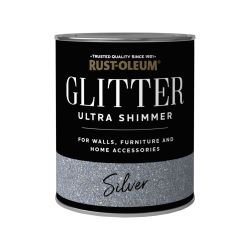 Rust-Oleum Ultra Shimmer Glitter Paint Silver 750ml
